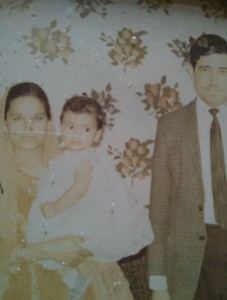 Naveed Akhtar with her parents Mohammed Sharif & Rashida Begum 1969