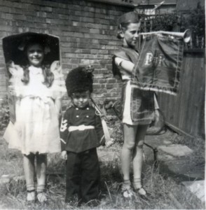 Wendy Clarke and her siblings Graham and Suzanne Clarke. The Queen's Coronation Celebrations, Tarry Rd 1953